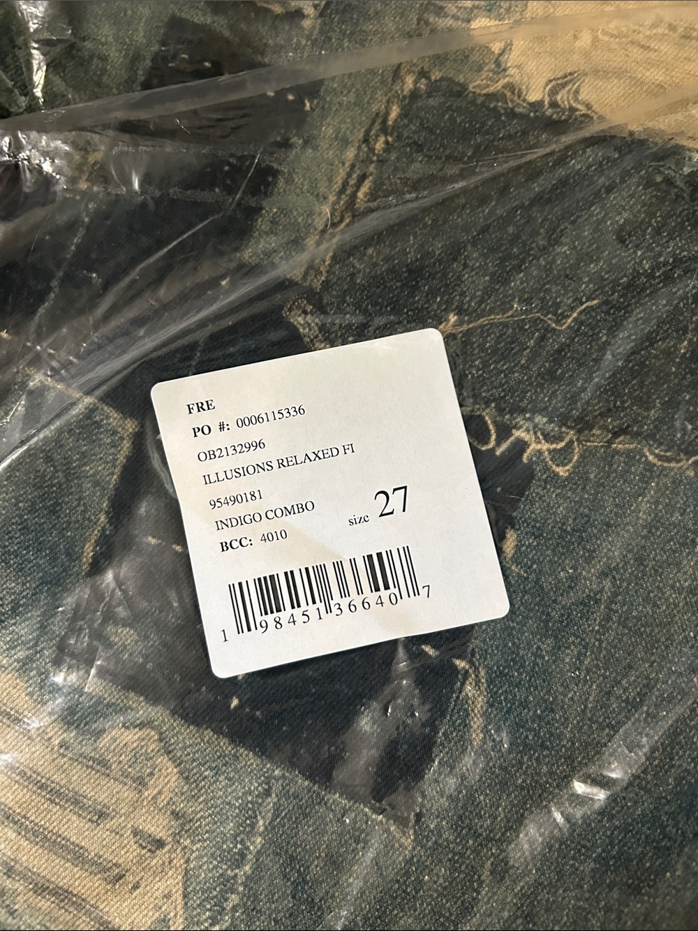 NWT! Free People We The Free Illusions Printed Relaxed Jeans Sz 27 - Picture 7 of 7